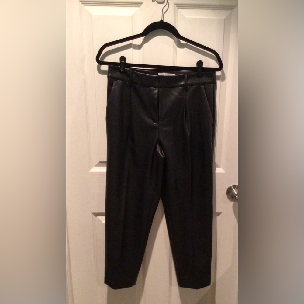 Black Faux Leather Pants New With Tag Ann Taylor Loft 4P